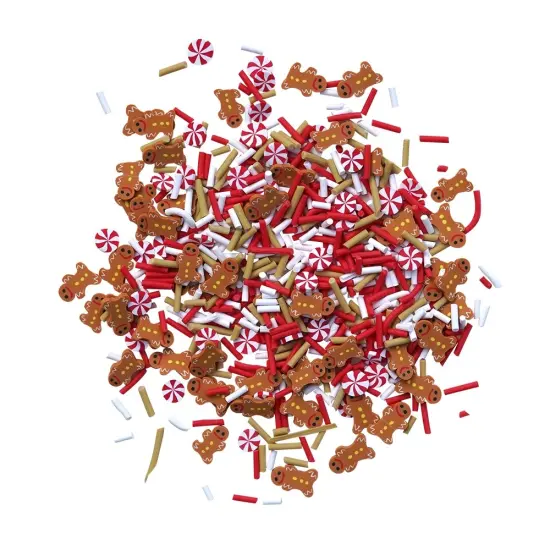 Buttons Galore Sprinkletz DIY Craft Embellishment Polymer Clay Pieces For Slime & Crafts 36 Grams - 3 Packs of Gingerbread Lane {3}