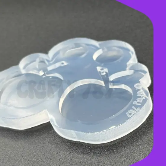 Apple Dangle Earring Silicone Mold, Resin Mold, Crafts Mold (C14) {3}