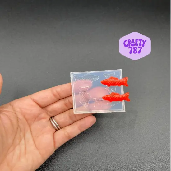 Gummy Fish Silicone Mold, Resin Silicone Mold, Polymer Clay Mold (A15) {1}