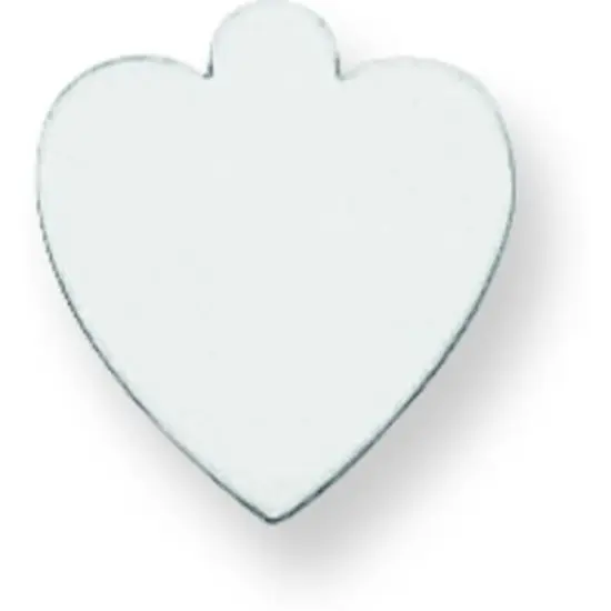 14K White Gold Heart Stamping Disc 0.032" {1}