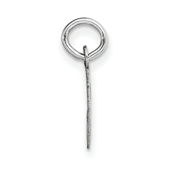 14K White Gold Small Script Initial Letter G Charm Jewerly 17mm x 8mm {3}