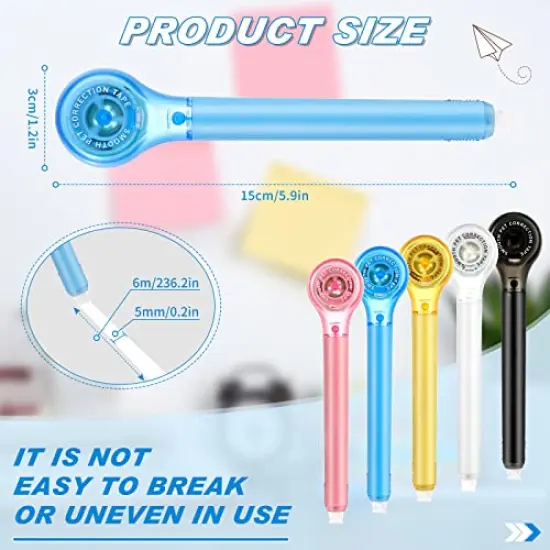 10-Pack Correction Tape Pens Ink Corrector Tape Erasers for School and Office Supplies 0.2 x 236 Inches {1}