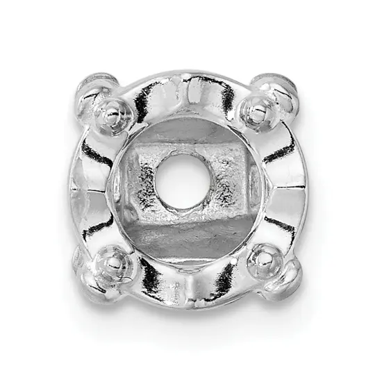 14K White Gold 4 Prong Round Illusion Setting 4.6mm {2}