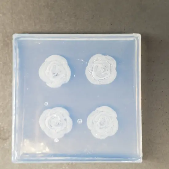Druzy Rose Flower 10mm 2D Silicone Mold(B3) {4}