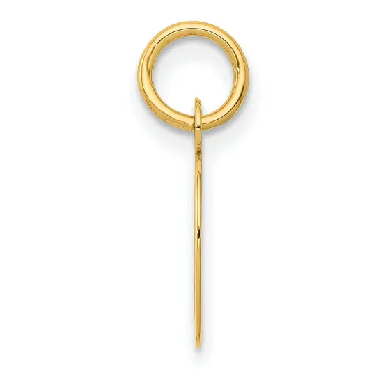 14K Yellow Gold Small Script Initial Letter D Charm Jewerly 17mm x 11mm {3}