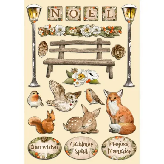 Winter Valley Colored Wooden Shapes - Stamperia {2}