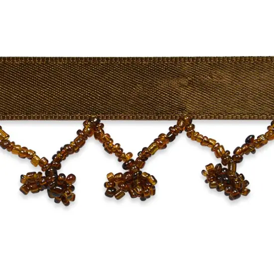 Conso 1 1/2" BeadedYFringeW /Tied Bow Trim {1}