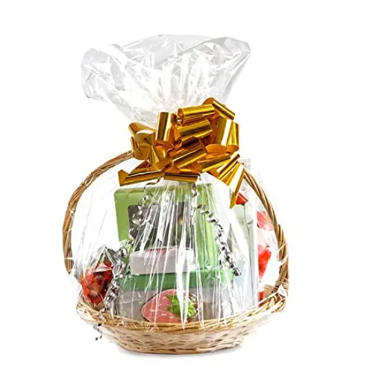 16x24Inches Cellophane Bags for Gift Baskets,Clear Cellophane Basket Bags 5Pieces {6}