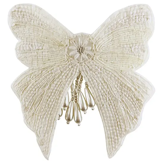 Vintage Bridal Bow WithPearls Applique/Patch {2}