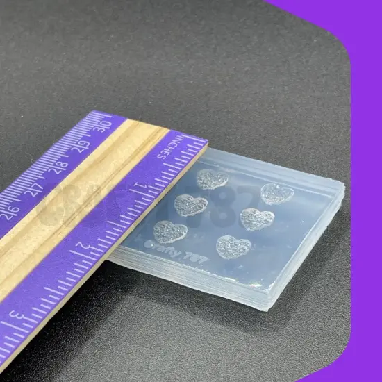 Druzy Heart 8mm Silicone Mold, Resin Mold, Polymer Clay, Resin Jewelry Mold (B5) {3}