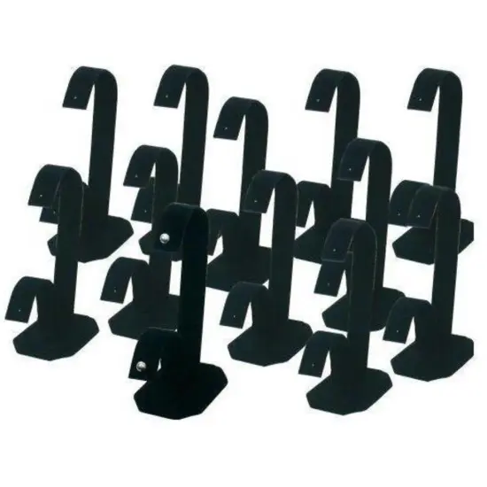 12 Black Velvet Earring Showcase Countertop Display Stands {1}