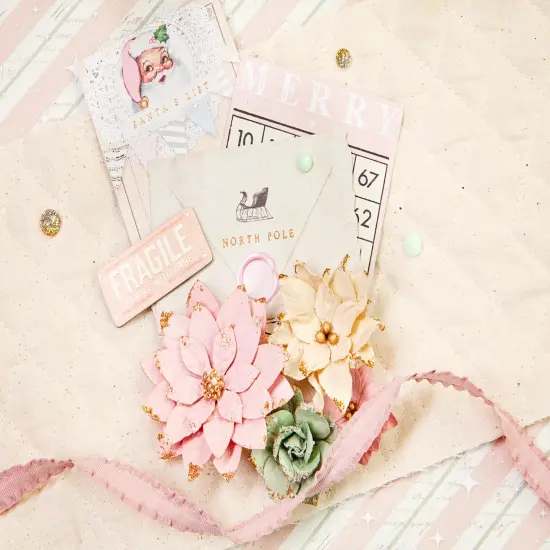 Christmas Market Collection - North Pole Magic - 12"x12" w/ foil details / paper Scrapbook Supplies Material For Craft Notebooksdecoupage Album Journals Planners Art Journaling Bullet {4}