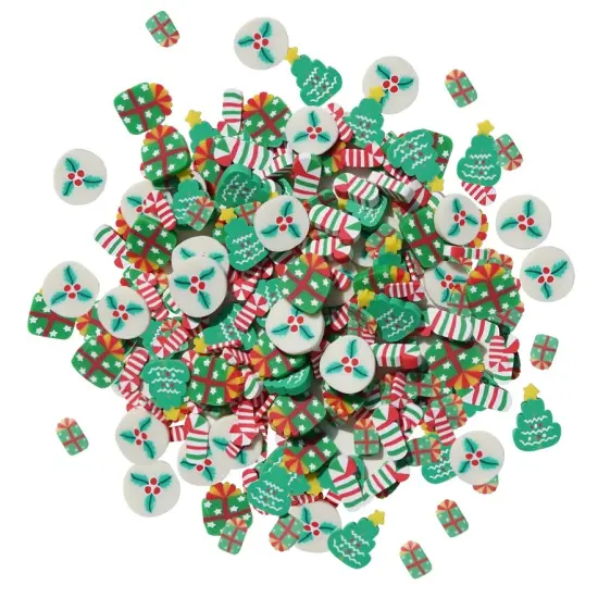 Buttons Galore Sprinkletz DIY Craft Embellishment Polymer Clay Pieces 36 Grams - 3 Packs of Trim the Tree {3}