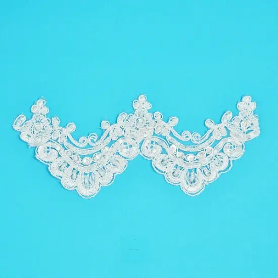 Vintage Paris Lace Trim with Pearl Accents {2}