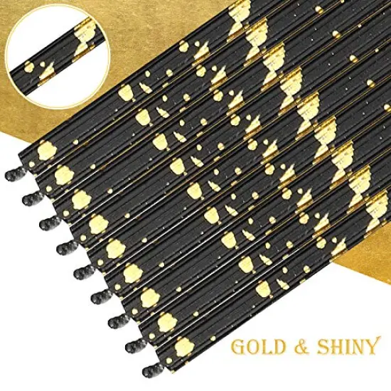 24 Pieces Birthday Candles Long Thin Cake Candle Cupcake Candles for Birthday Wedding Anniversary Graduation Retirement Party Decoration (Black Gold) {5}