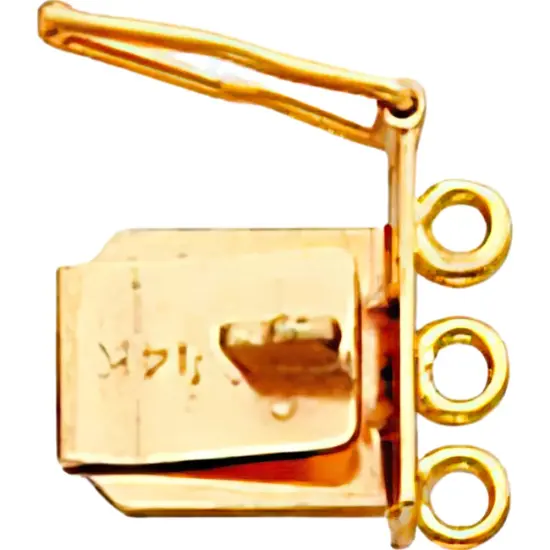 14K Gold Box Clasp Replacement Tongue 10.1mm {1}