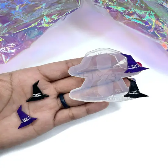 Witch Hat Stud Silicone Mold(A8) {3}