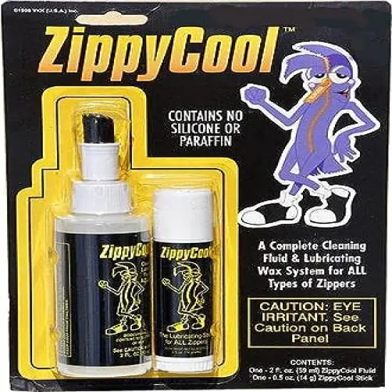 YKK Zippy Cool ~ Cleaning Fluid & Lubricating Stick, The Complete Zipper Care System {1}