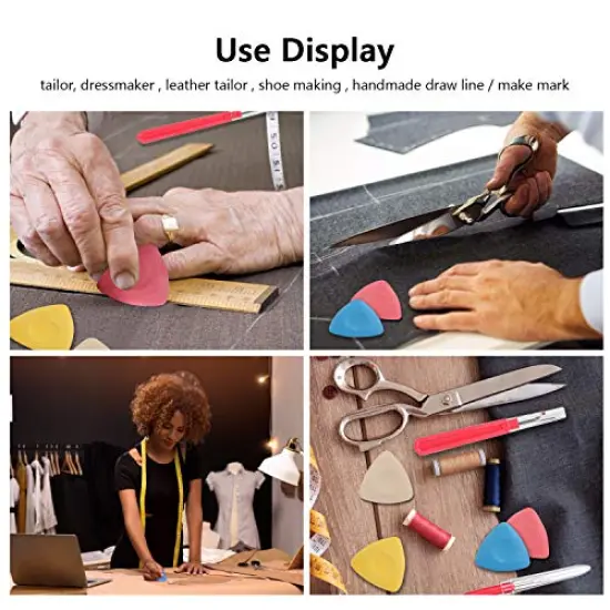 10PCS Tailors Chalk,Sewing Fabric Chalk and Fabric Markers for Quilting, Tailor&rsquo;s Chalk,4PCS Heat Erasable Fabric Marking Pens with 4 Refills,3 PCS Sewing Fabric Pencils {3}