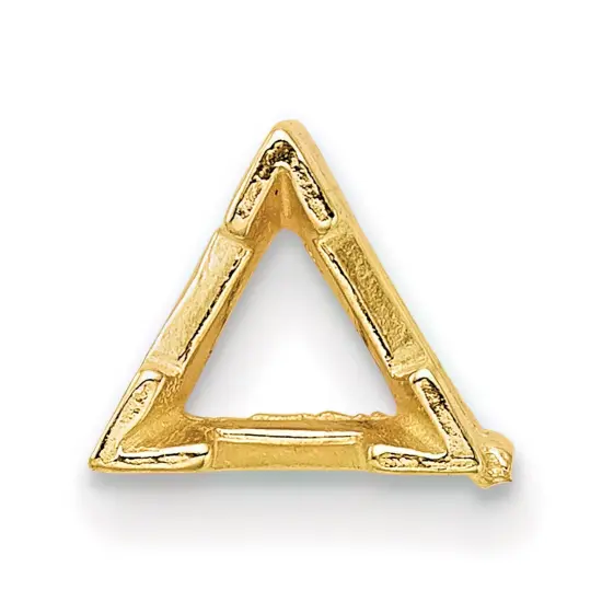 14K Gold Triangle Airline V-End Setting 5.25mm {2}