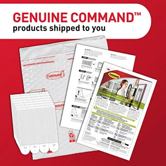 Command Large Picture Hanging Strips, Damage Free Hanging Picture Hangers, No Tools Wall Strips for Living Spaces, 14 White Adhesive Strip Pairs(28 Strips) {5}