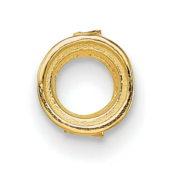 14K Gold Round Stone Seat Bezel Setting 2.4mm {2}