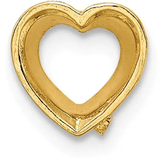 14K Gold Heart Bezel Setting 10x8mm {1}