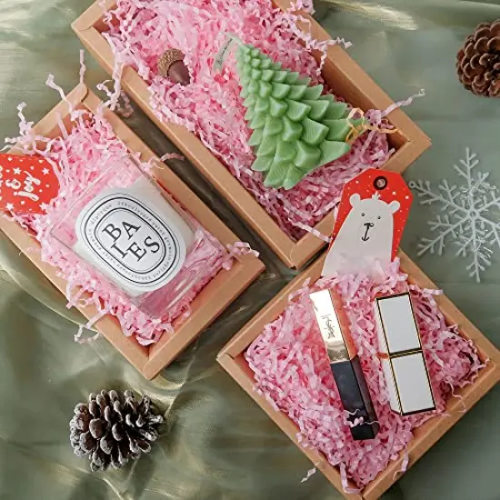 1/2 LB Crinkle Cut Paper Shred Filler, Crinkled Shredded Paper for Gift Box, pink Crinkle Paper for Gift Wrapping {4}