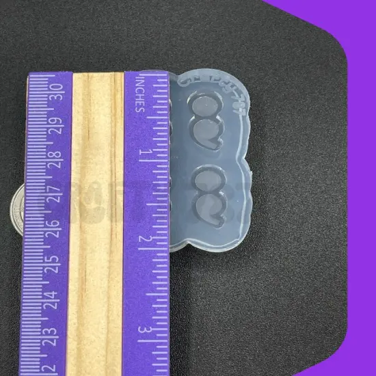 Semi Colon Bits Earring Silicone Mold, Resin Silicone Mold, Polymer Clay Mold (A15) {3}