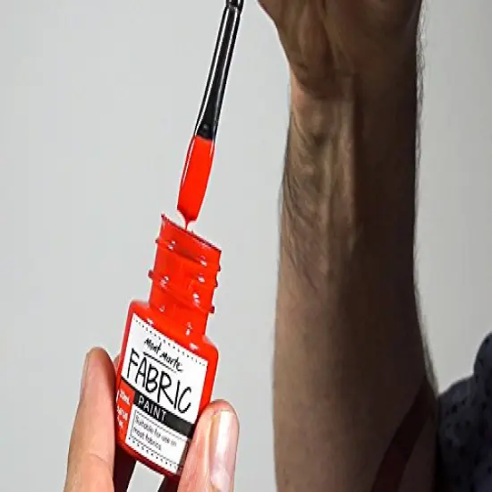 Permanent Fabric Paint Set - 8 x 20ml Vivid Colors, Suitable for Textile, Fabric, T-Shirts, Canvas, Wood, Ceramic, and Glass {5}