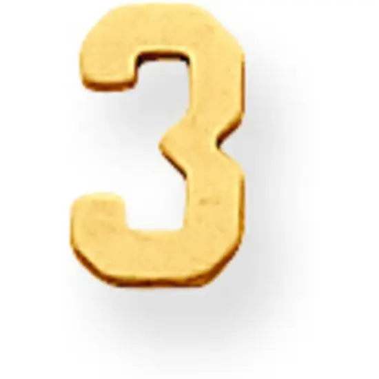 14K Gold Number 3 4mm {1}