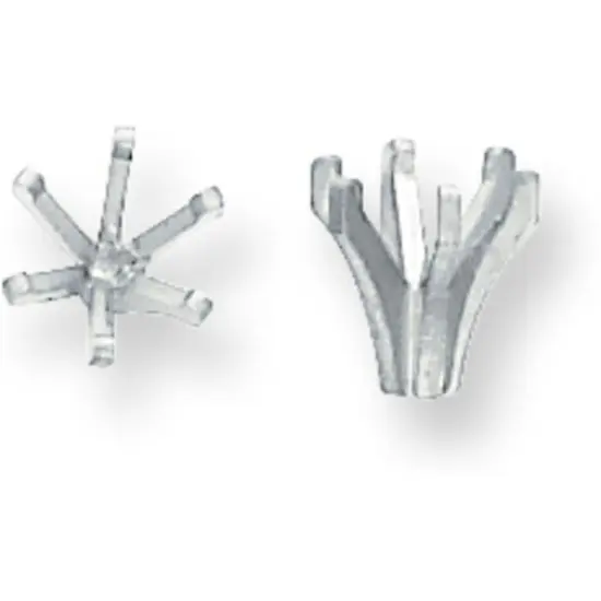 14K White Gold 6 Prong Round Tulip Base 5.2mm {1}