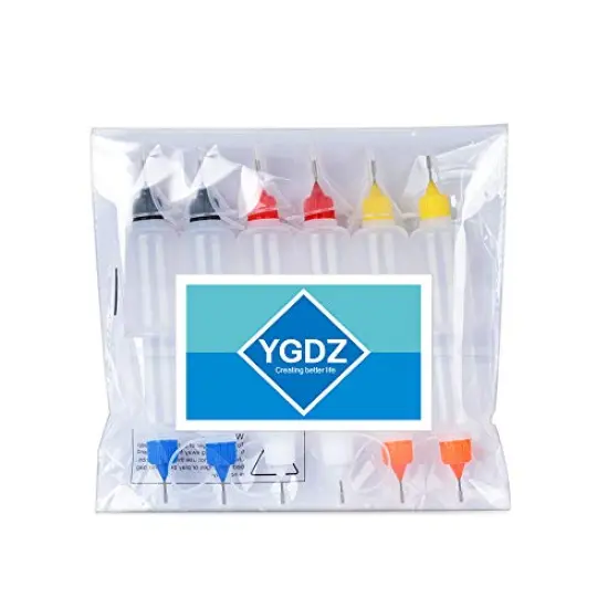 12 PCS Precision Tip Applicator Bottles - 30ml Needle Tip Squeeze Glue Bottles for Paint and Quilling Crafts, 6 Colors with 5 Mini Funnels {1}