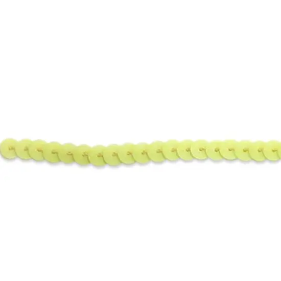 Slung Flat Sequin Trim - Tropic Green - 6mm - 72 Yard Spool Yellow {1}