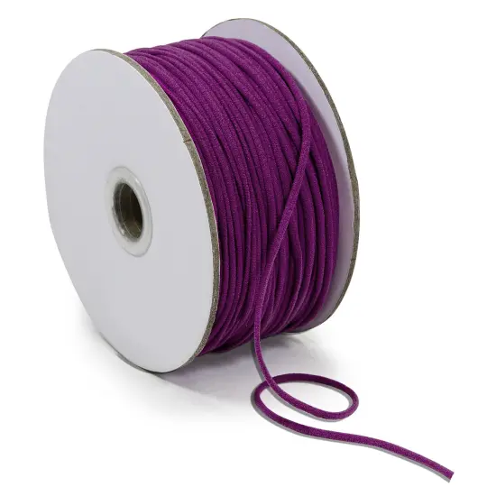 1/8" Soft Knit Elastic Cord - 100 Yard Spool Purple {1}