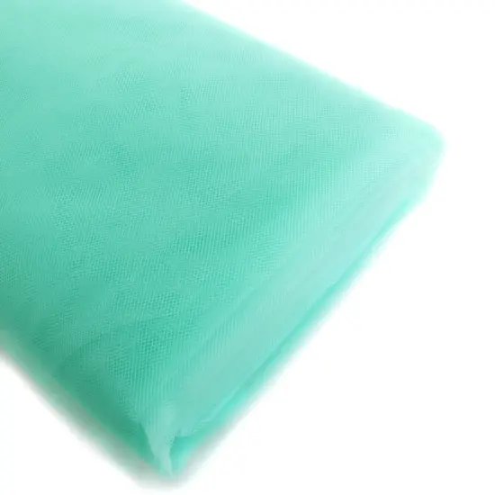 54" Tulle Fabric Bolt Aqua {2}