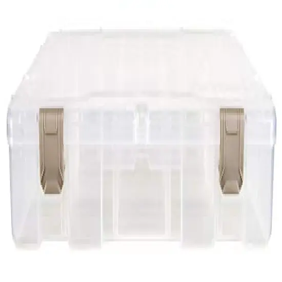 ArtBin 5004AB Large Solutions Box with Dividers, Art & Craft Organizer, [1] Plastic Storage Case, Clear {2}