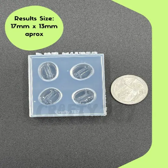 Coffee Bean Silicone Mold, Rsin Mold, Polymer Clay Mold (A15) {2}