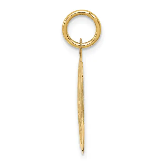 14K Yellow Gold Happy 20th Anniversary Disc Charm Jewerly 22mm x 15mm {4}