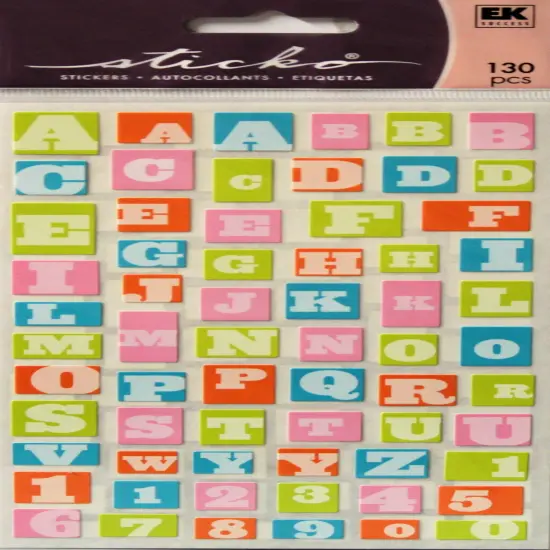 Sticko ABC Square Brights Stickers {1}