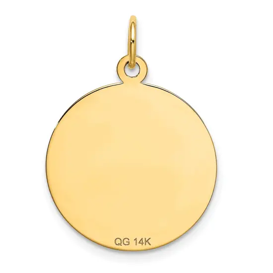 14K Gold Happy Anniversary Charm Engraveable Jewelry 27mm x 20mm {4}