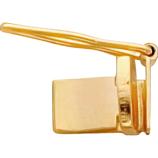 14K White Gold Push Button Box Clasp Replacement Tongue 5.25 mm {1}