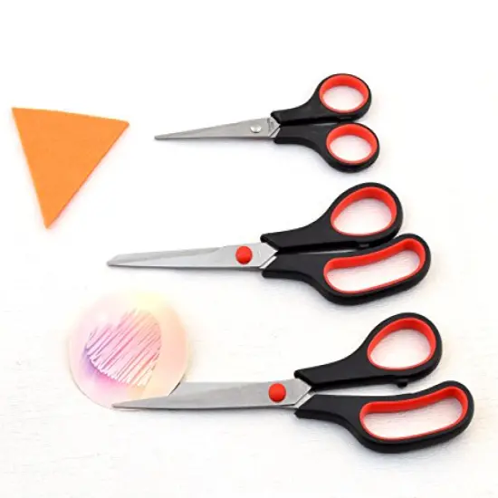 eZthings Scissors Set for Home Crafts and Arts or Office Cutting Projects (Multipurpose Scissors) {6}
