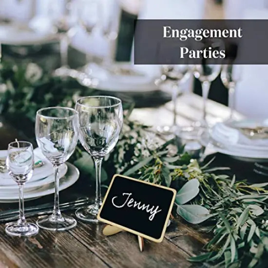 SAVVY & SORTED Mini Chalkboard Signs for Food - 18 Small Chalk Signs + 3 White Chalk Sticks - Food Signs for Party - Little Chalkboards - Party Food Labels Buffet Cheese Signs Candy Table Supplies {4}