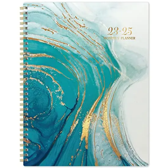 2023-2025 Monthly Planner/Calendar - Jul 2023 - Jun 2025, 2 Year Monthly Planner with Tabs & Contacts Pages, 9" x 11", Twin-Wire Binding {1}