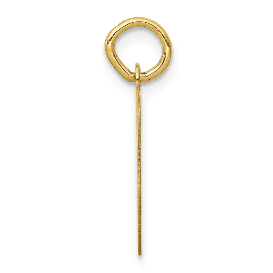 14K Gold Polished Fancy Initial Letter V Charm Pendant Jewerly 20mm x 11mm {3}