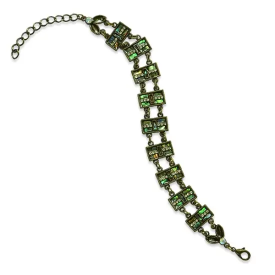 Antique Inspired Gemstones with Shell Bracelet {1}