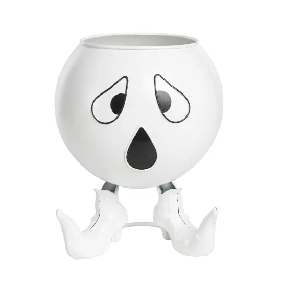 Ghost w/ Heels Halloween Trick or Treat Candy Bowl Basket {1}