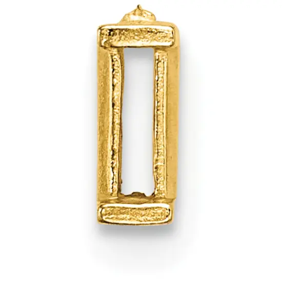 14K Gold Airline Narrow Baguette Setting 4.5x2.3mm {1}