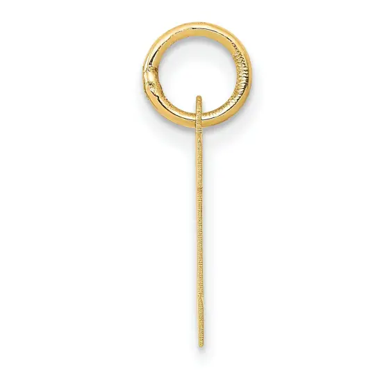 14K Yellow Gold Small Block Intial Letter M Charm Jewerly 18mm x 10mm {3}